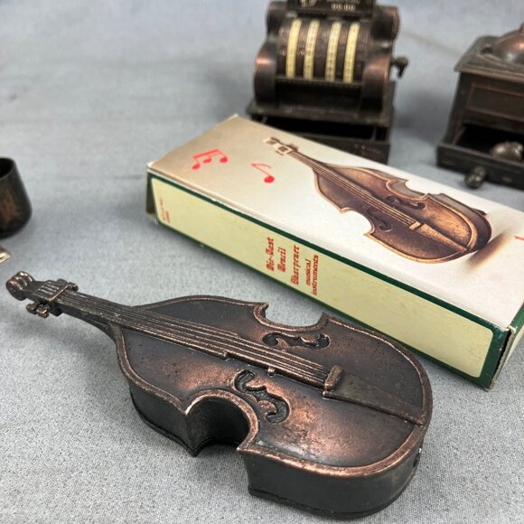 6 Metal Miniature Furniture-Grinder(knob broken)  Victrola Cash Register Bass - Picture 10 of 12